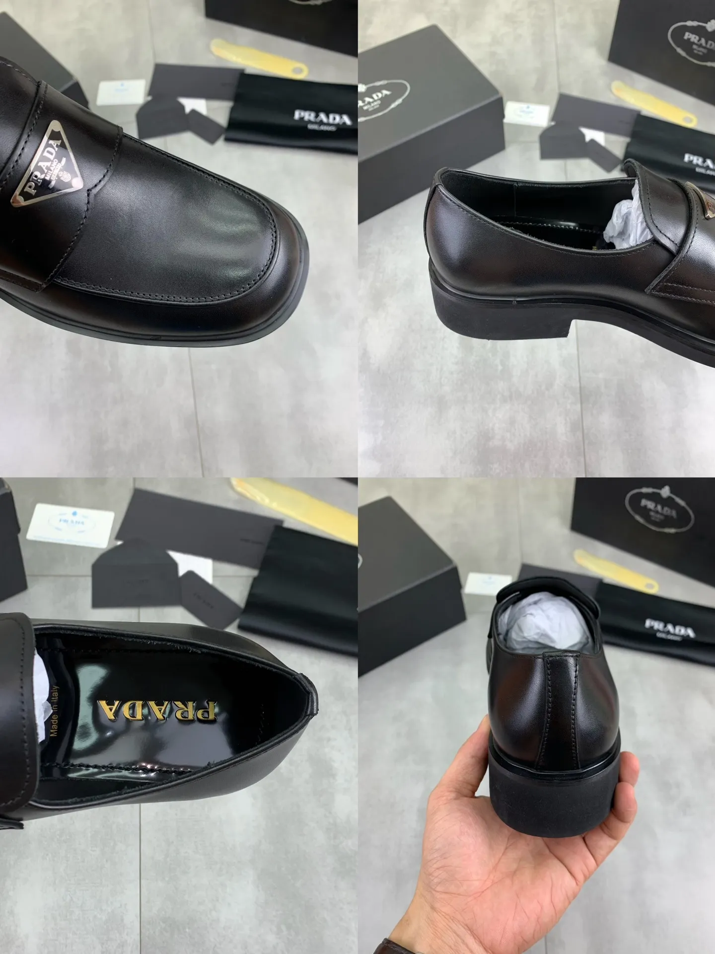 Factory price P840 💰Original quality, top version🔱 ＰＲＡＤＡPrada. Men's business casual leather shoes, top quality cow leather. 1:1 shipment ⬆️Luxurious and noble, all made of imported original first-layer fine suede cowhide, just to create a more comfortable wearing experience. Upper: original comfortable open-edge bead-rubbed calfskin ➕Top imported water-dyed full cow lining, original high-end lightweight and comfortable TPU combination bottom ✔️Code number: 39-44 (38 45 Can be customized)